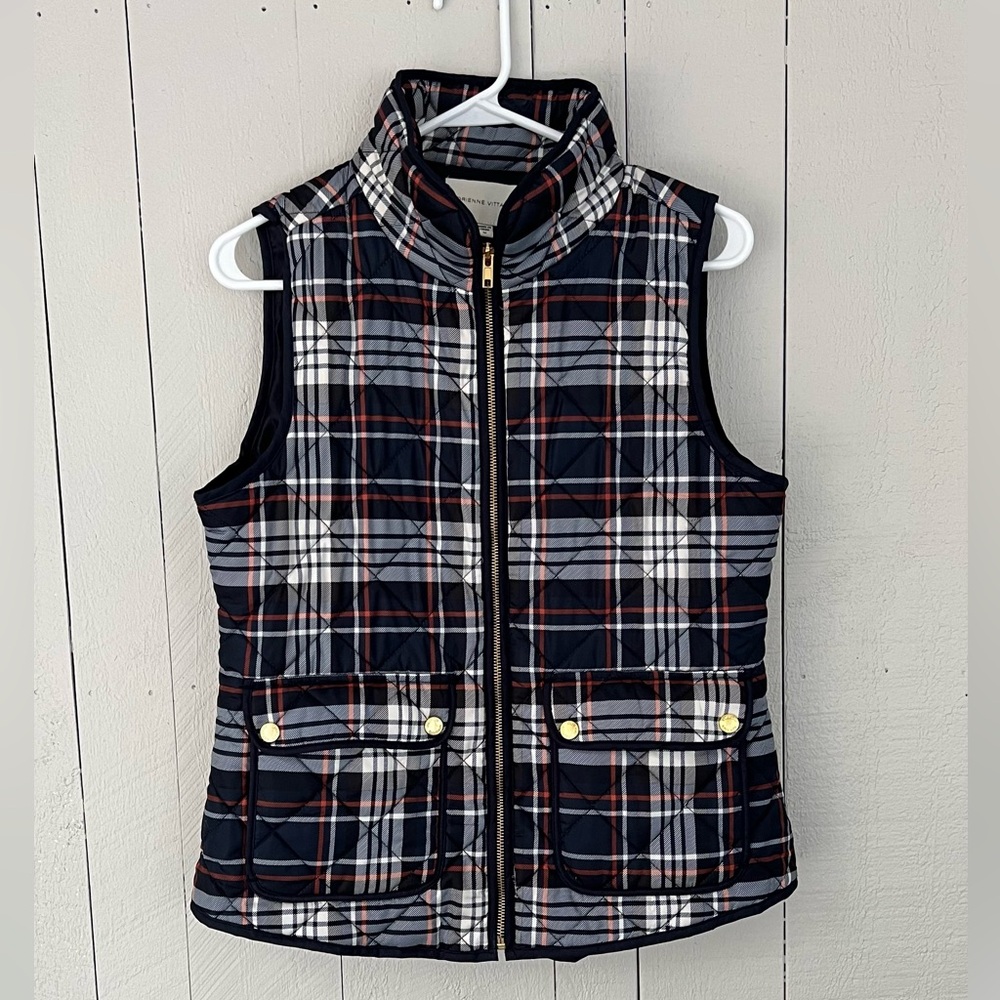 Adrienne Vittadini Plaid Vest